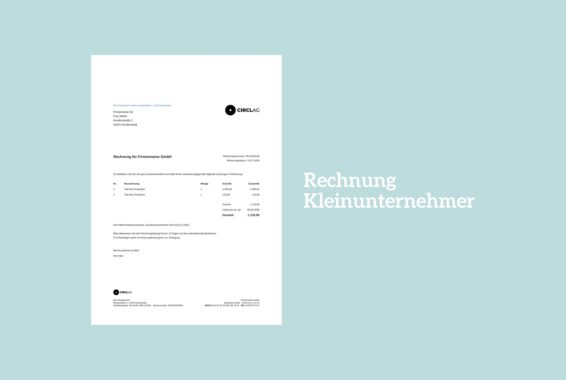 Rechnung Kleinunternehmer Muster inkl. Germanized Vorlage download