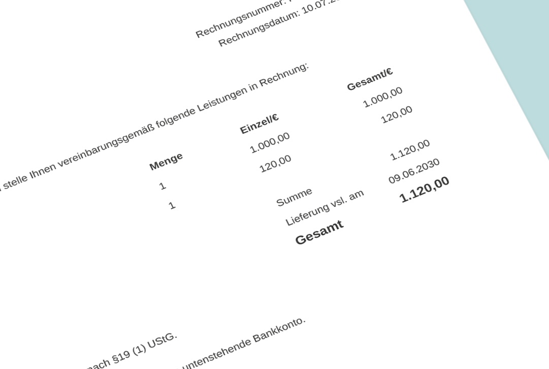 Rechnung Vorlage Muster inkl. Germanized Vorlage download detail 03