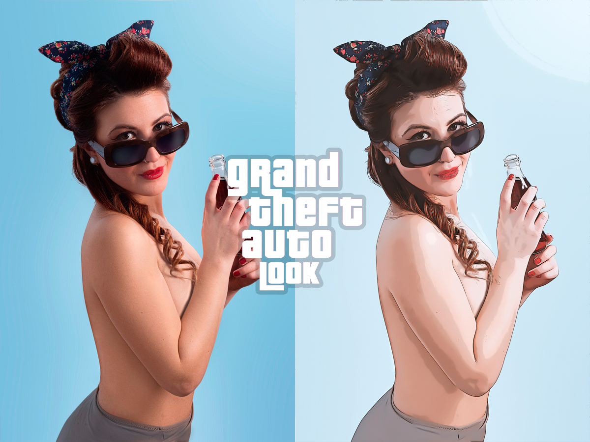 GTA Look Action Photoshop Download Grand Theft Auto Girl