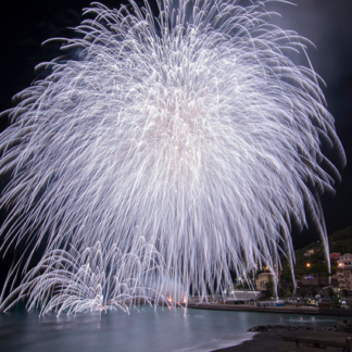Feuerwerk Alu-Dibond Acryl Bildlizenz Stockfoto