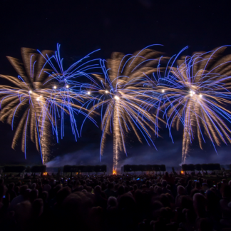 Feuerwerk Alu-Dibond Acryl Bildlizenz Stockfoto