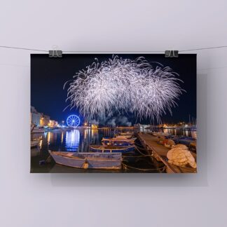 EchtFoto Fotoabzug Trani, Italien Feuerwerk Posterabzug (22)