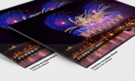 Praha Ohňostroje #01 New Year Feuerwerk - Acryl Wandbild EchtFoto fwkart