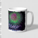 Dragon Fireworks, grün/pink - Tasse