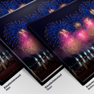 Cannes 2022 North Star Fireworks Blau-pink - Leinwand