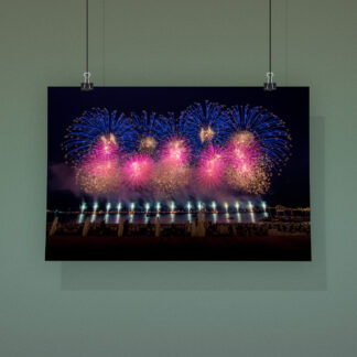 Cannes 2022 North Star Fireworks Blau-pink - Poster Fotoabzug 2