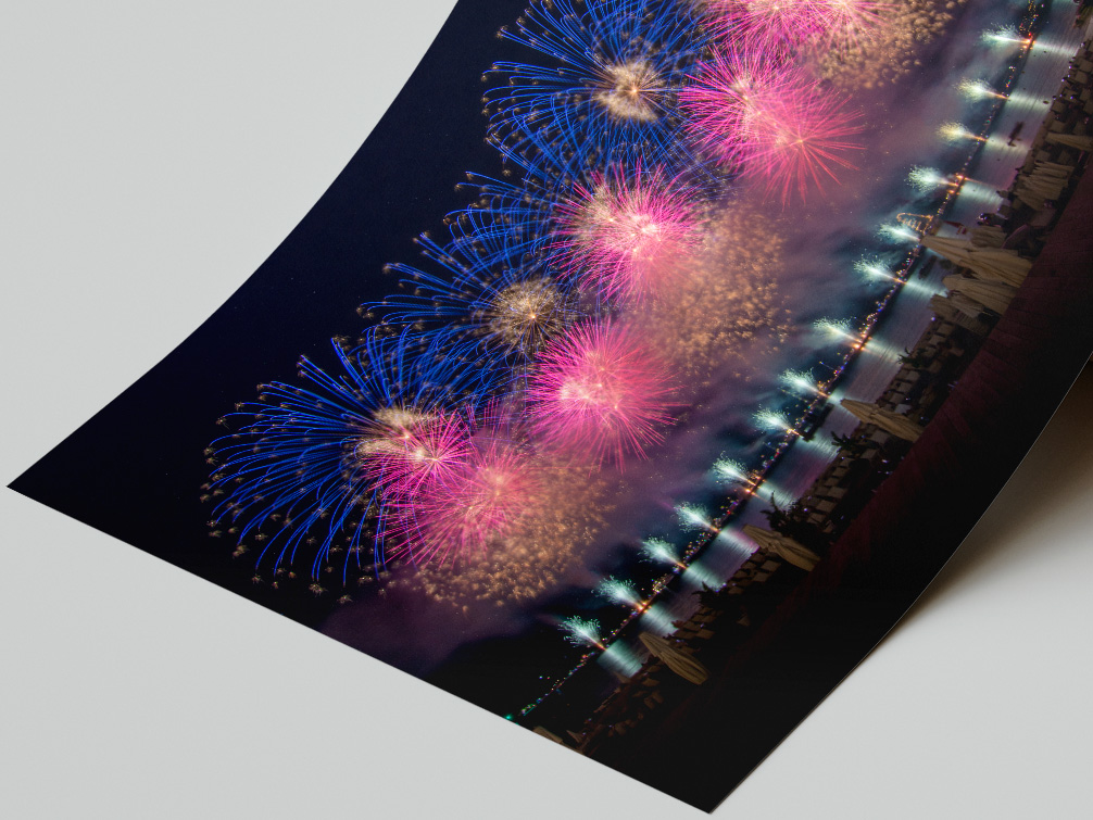 Cannes 2022 North Star Fireworks Blau-pink - Poster Fotoabzug