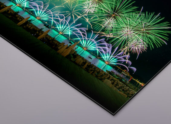 Cannes 2022 North Star Fireworks Grün - Alu-Dibond Board