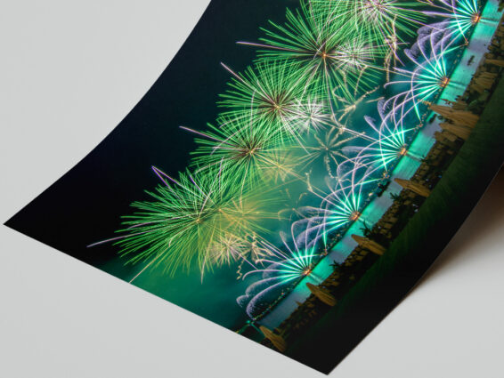 Cannes 2022 North Star Fireworks Grün - Poster Fotoabzug