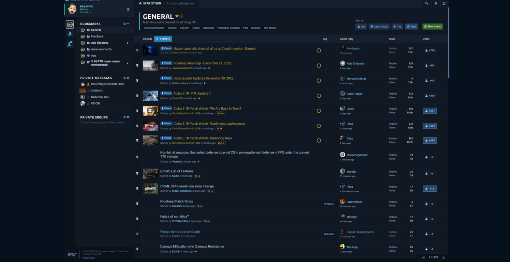 Star Citizen Chrome Extension - Better Spectrum Look 2 Star Citizen Spectrum Better Dark Theme - Chrome Extension (5)