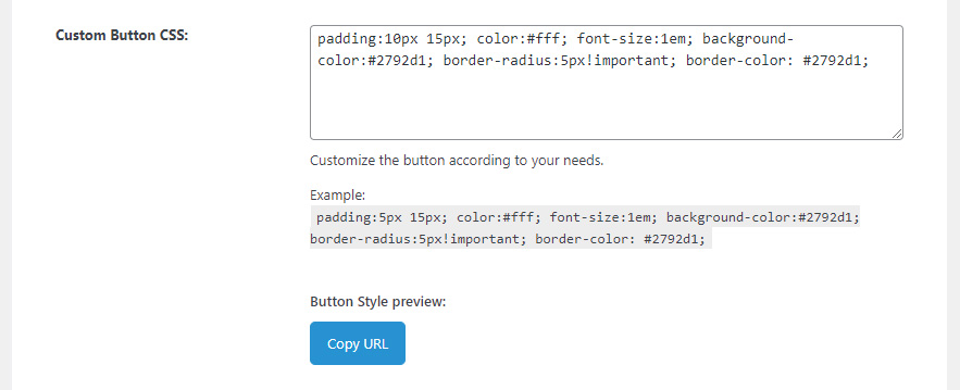 Kopiere die URL aller Produktvariationen Copy Product Variations URL Woocommerce Plugin custom css